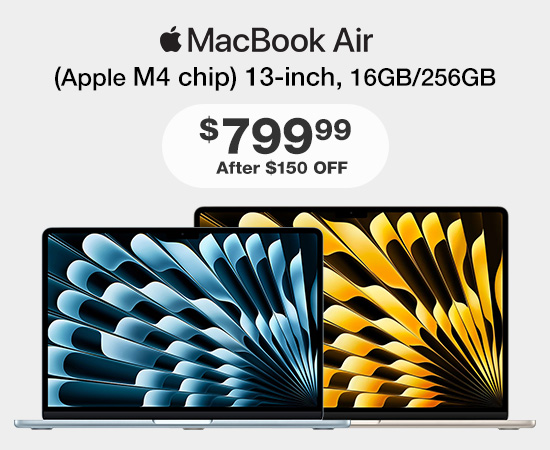Macbook Air M4 chip 13 inch or 15 inch $150 OFF