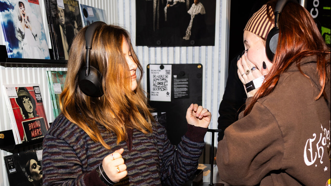 Harry Styles’ listening party at the Rough Trade Below record store in Rockefeller Center, New York.