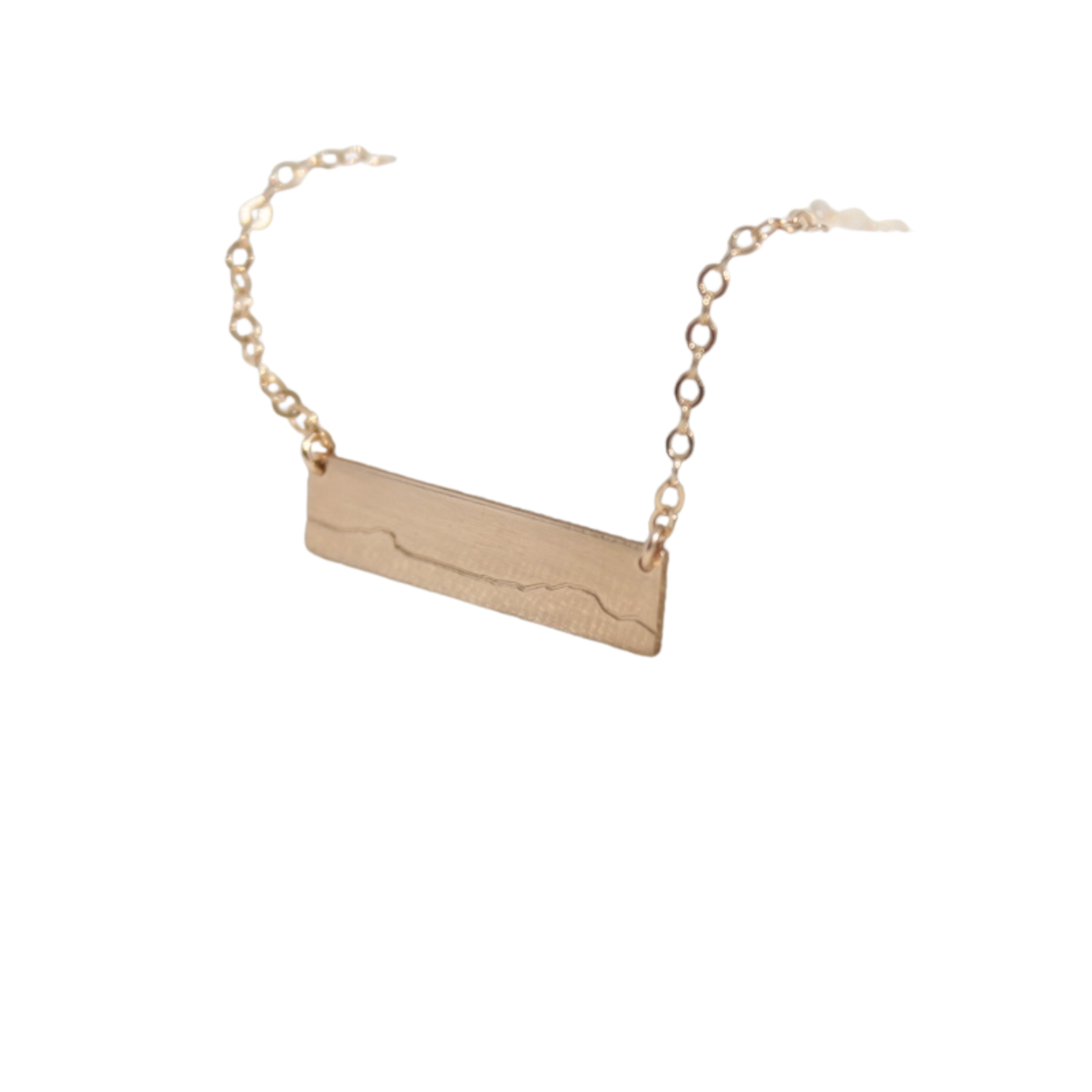 Image of Mount Mansfield Bar Necklace - Gold