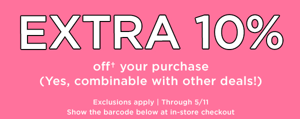 Extra 10% Off