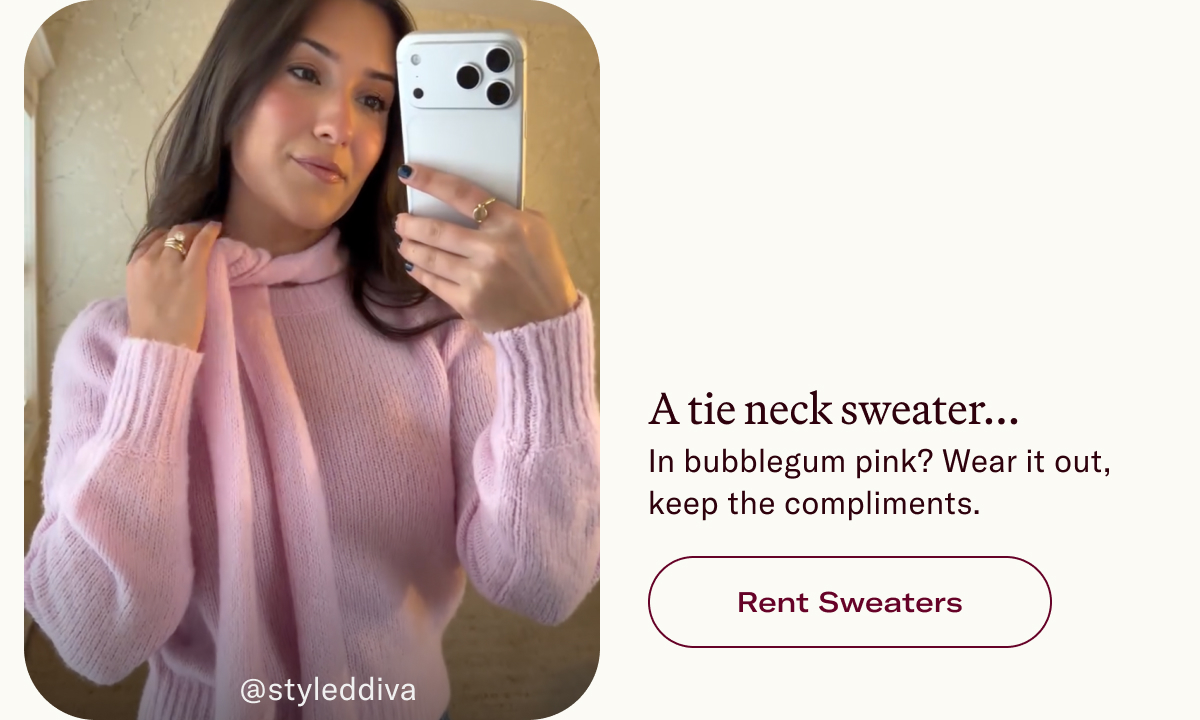 A tie neck sweater