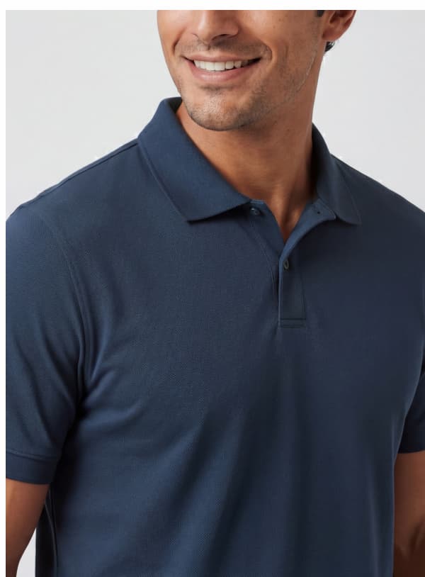 Clubhouse Pique Polo in Tidal Blue