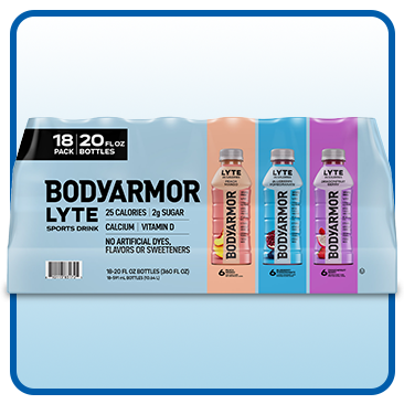 BODYARMOR Lyte Sports Drink, Variety Pack, 20 fl oz, 18-Count