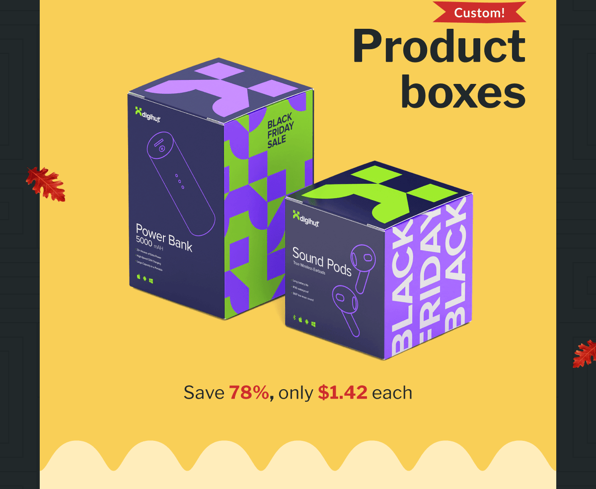 Custom product boxes | Save 78%, only $1.42 each