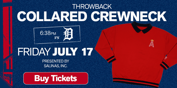 Throwback Collared Crewneck, Presented by Salinas, Inc. - Friday, July 17, 6:38pm vs. Detroit Tigers - Buy Tickets