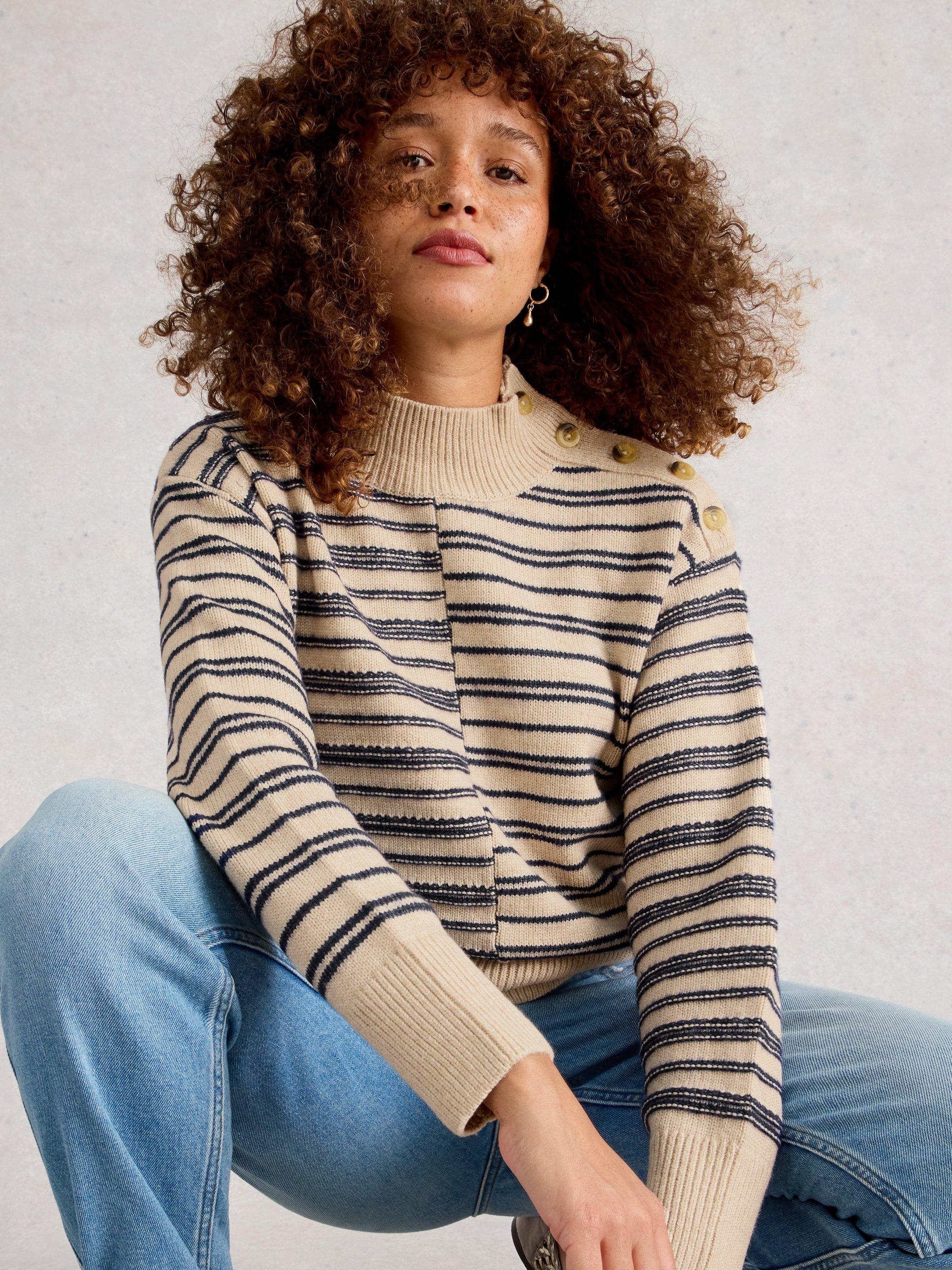 Shop Mix Stripe Stand Nk Jumper