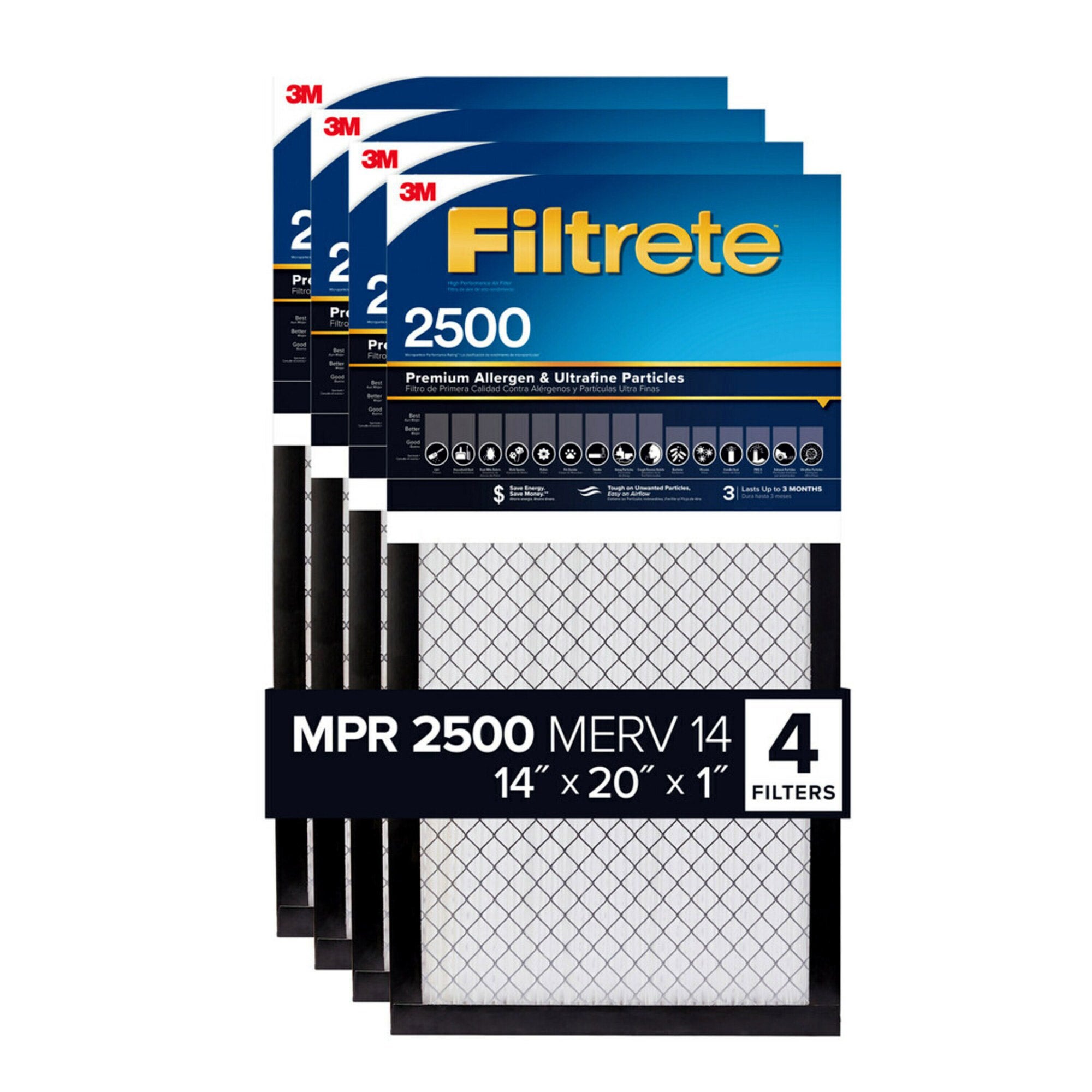 3M 2500 Series Filtrete 1-inch Filter