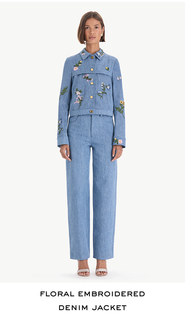 Floral Embroidered Denim Jacket