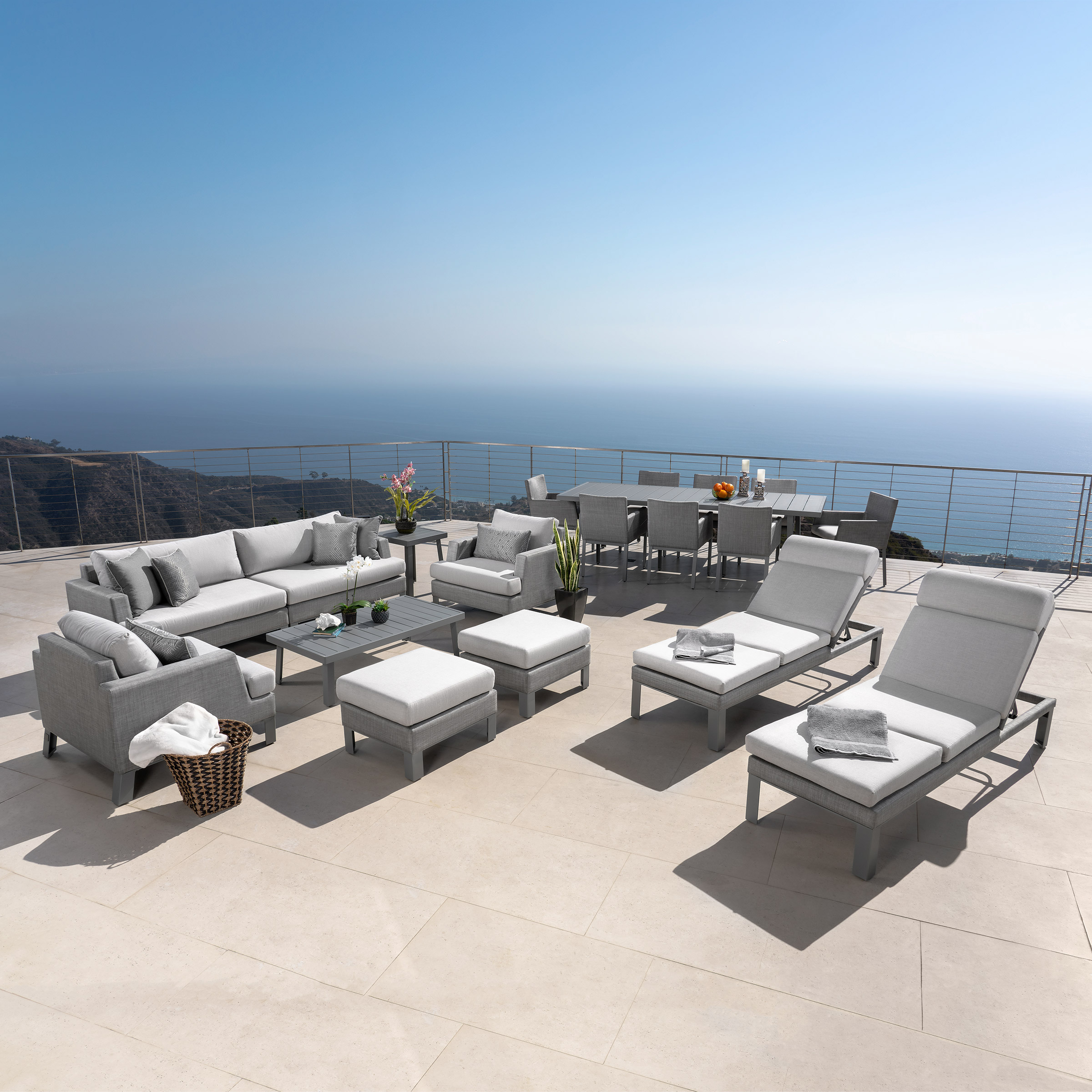 Modern Sling 19-Piece Outdoor Patio Estate Set