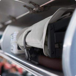 Minu V3 in overhead bin 