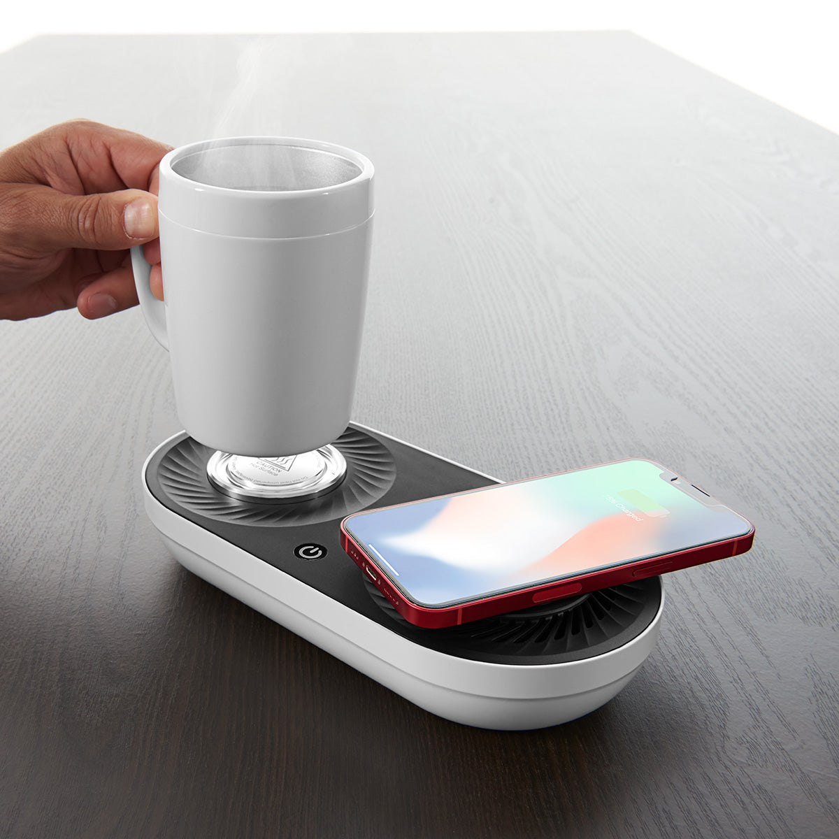 Image of Heating/Cooling Beverage Base with Wireless Charging by Sharper Image
