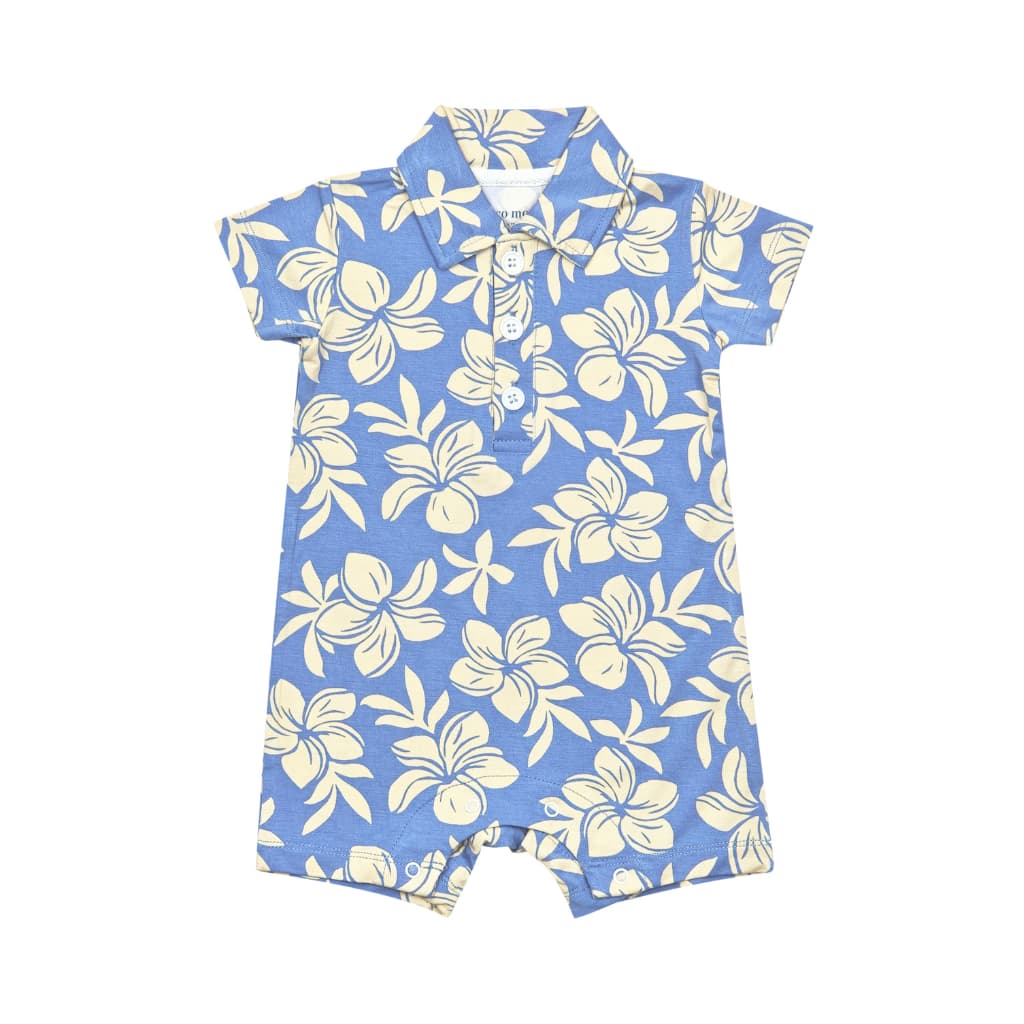 Image of Plumeria Dreams Polo Bamboo Romper