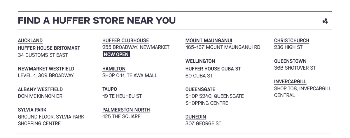 FIND A HUFFER STORE