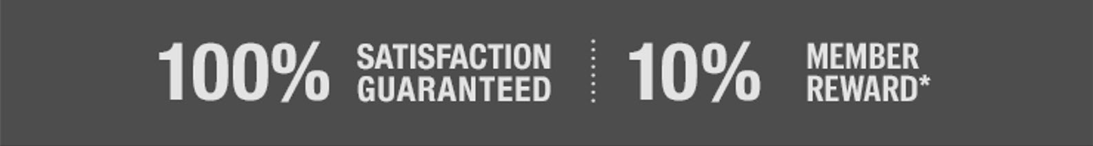 100% satisfaction guaranteed