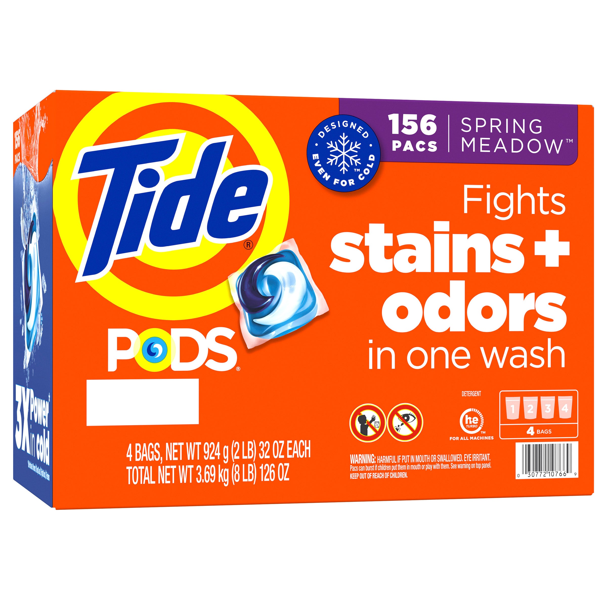Tide Pods HE Laundry Detergent Pods, Spring Meadow, 156-Count