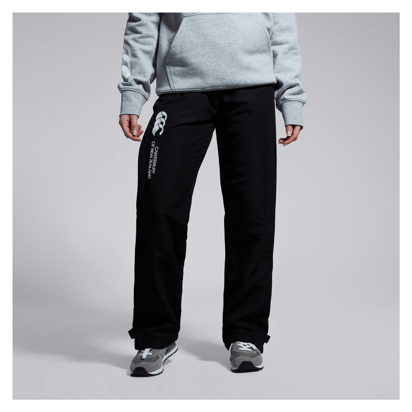 WOMENS OPEN HEM STADIUM PANTS BLACK