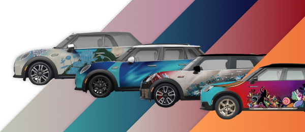 4 MINI Cars with the Red Bull Dance Your Stule car wraps