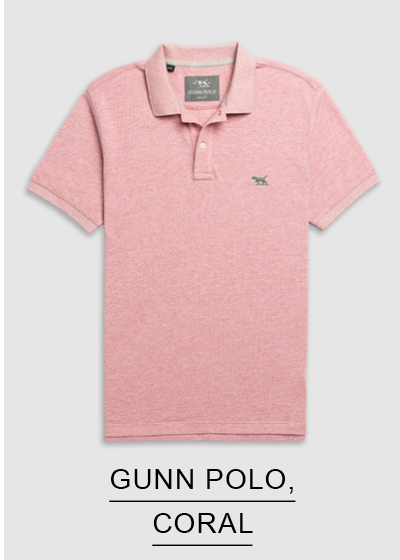 Shop The Gunn Sports Fit Polo, Coral online and instore at Rodd & Gunn