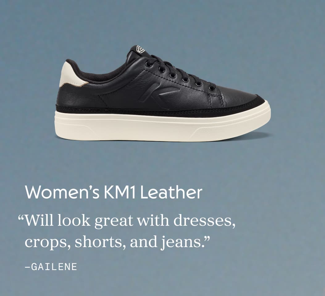 Women's KM1 Leather: "Will look great with dresses, crops, shorts, and jeans"