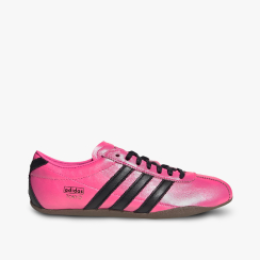 An adidas women's Tokyo Decon sneaker in lucid pink against a light-gray background.