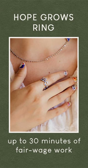 Hope Grows Silver Adjustable Ring