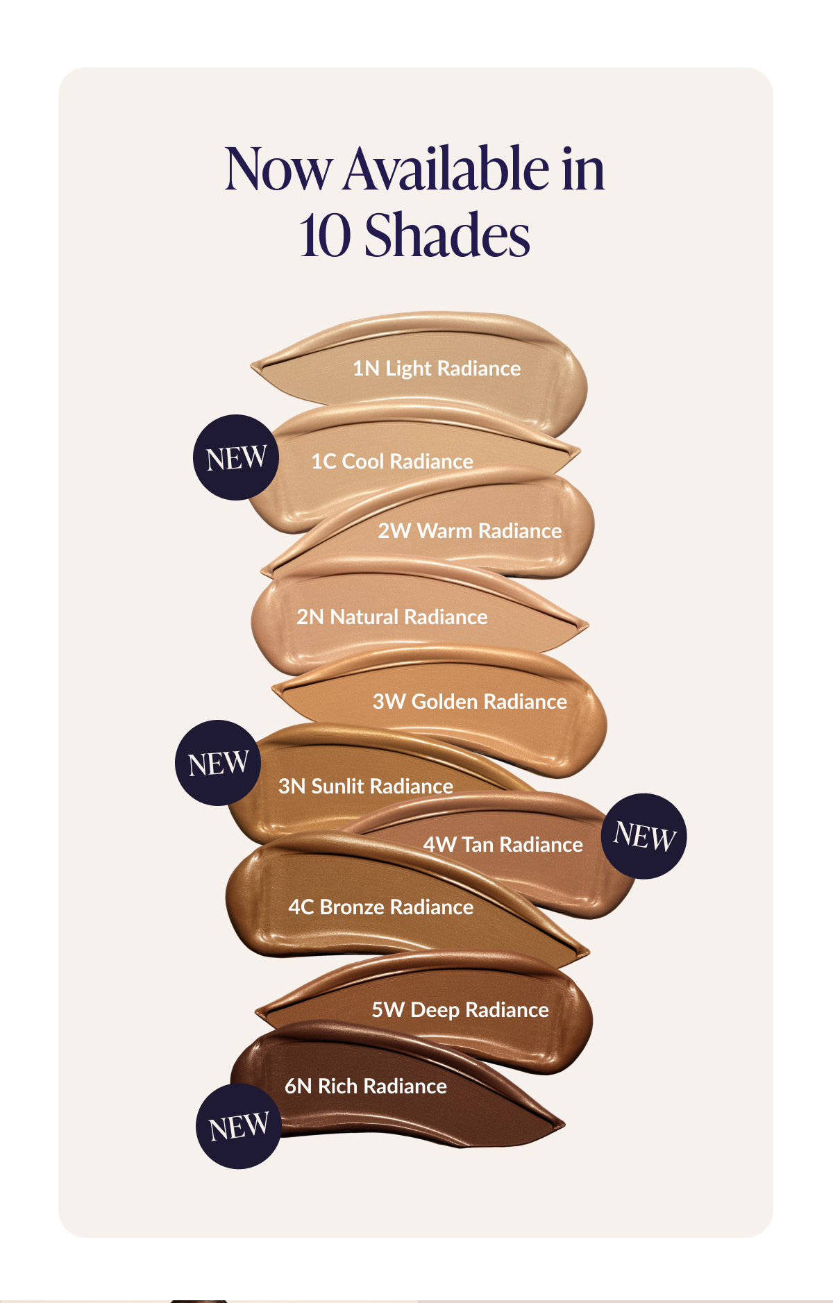 Now available in 10 shades