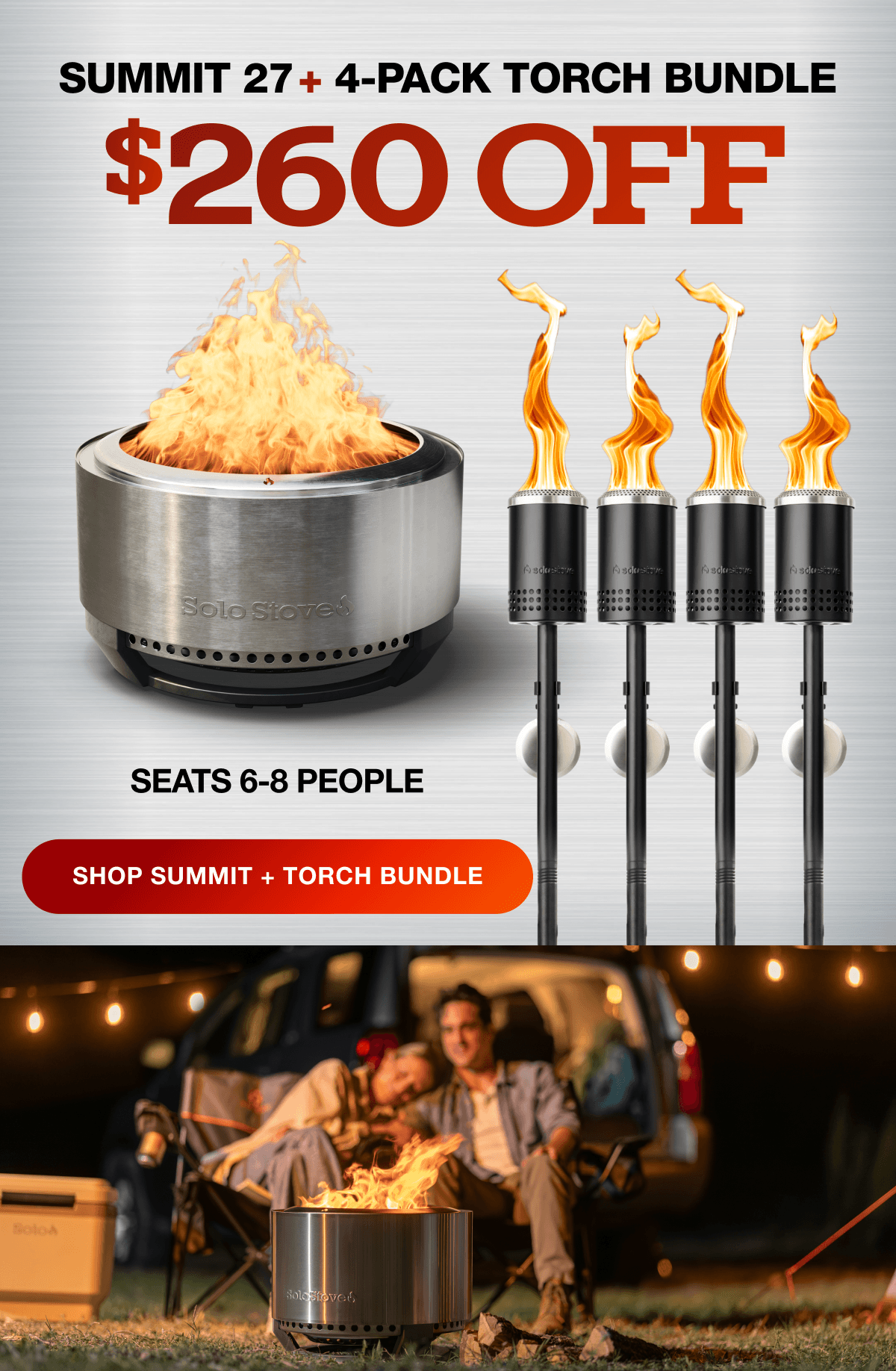 Summit 27 Fire Pit + Torches Bundle
