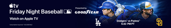 #FridayNightBaseball tonight: @Dodgers at @Padres at 6:30pm PT. Watch on @AppleTV.