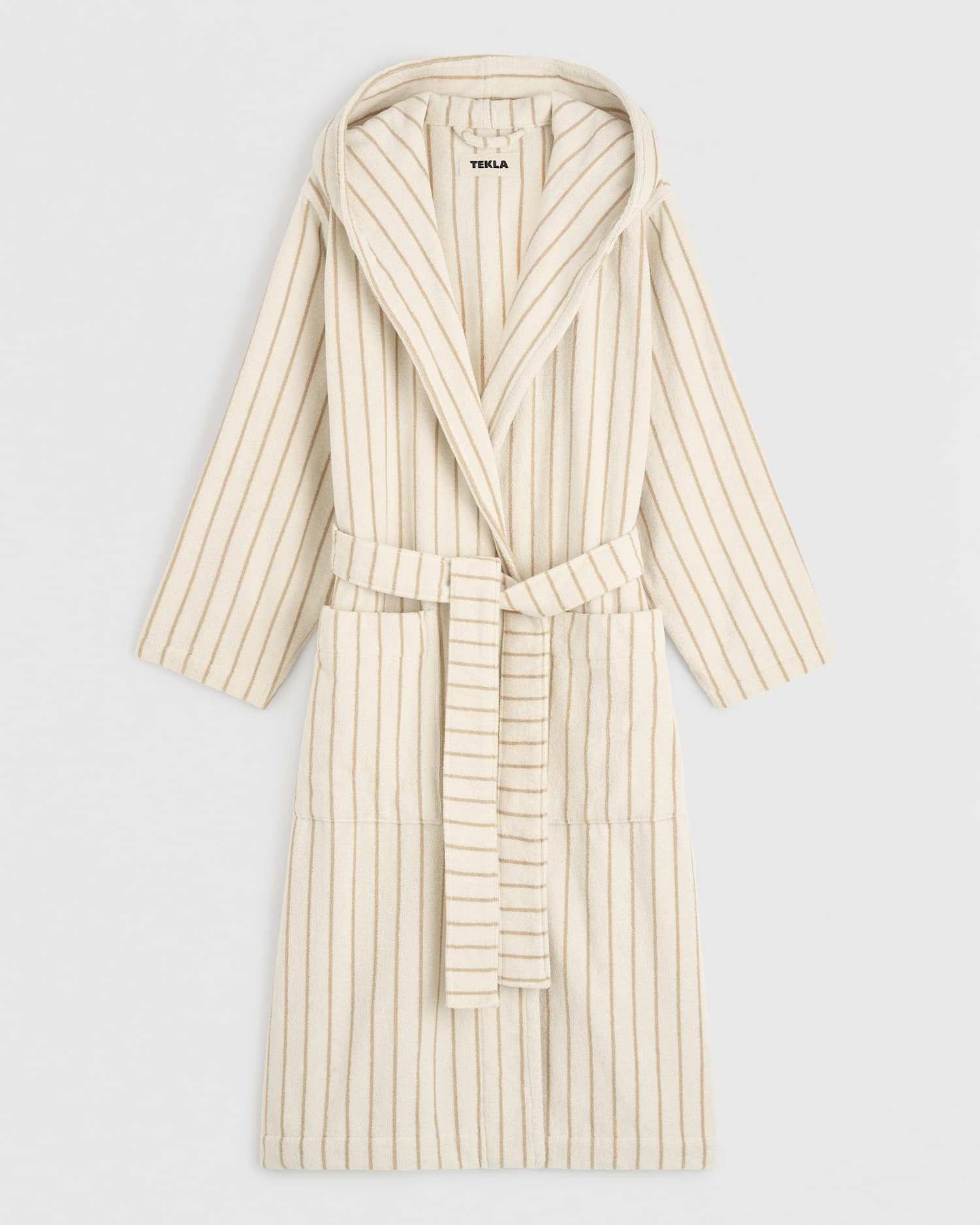 Sienna Stripes Terry hooded bathrobe