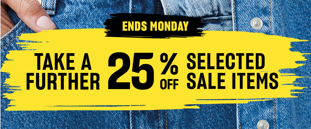 Online Only. Ends Monday. Take A Further 25% Off All Just Jeans Sale.