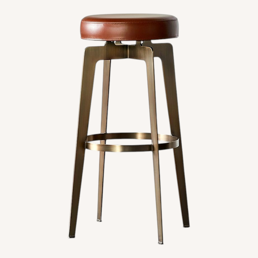 Image of CB2 Hayden Set Of Round Bar Stool