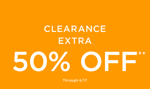 Clearance Extra 50% Off