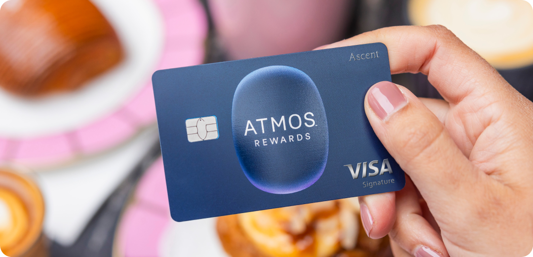 Atmos™ Rewards Ascent Visa Signature, blue card