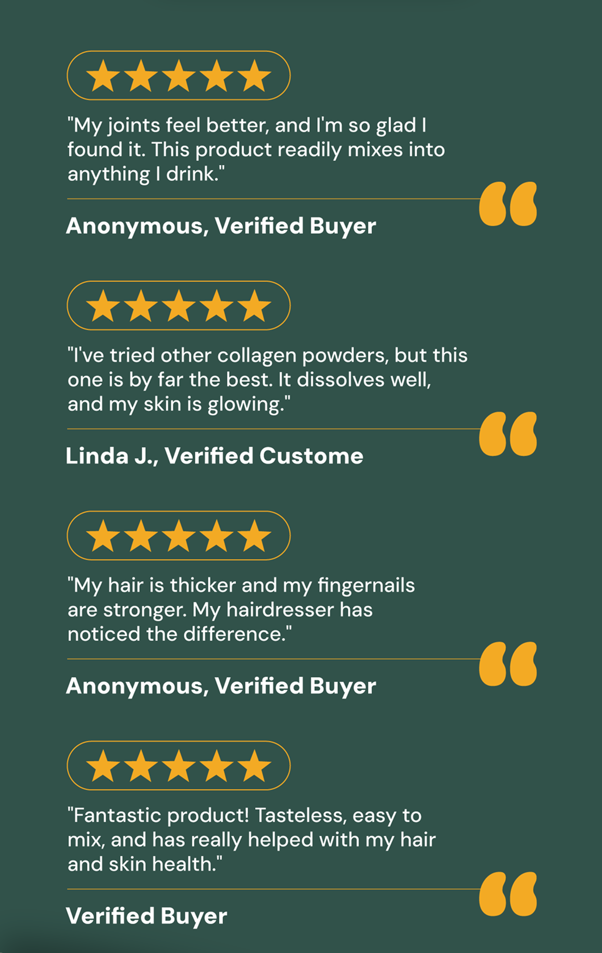 "My joints feel better, and I'm so glad I found it... " 