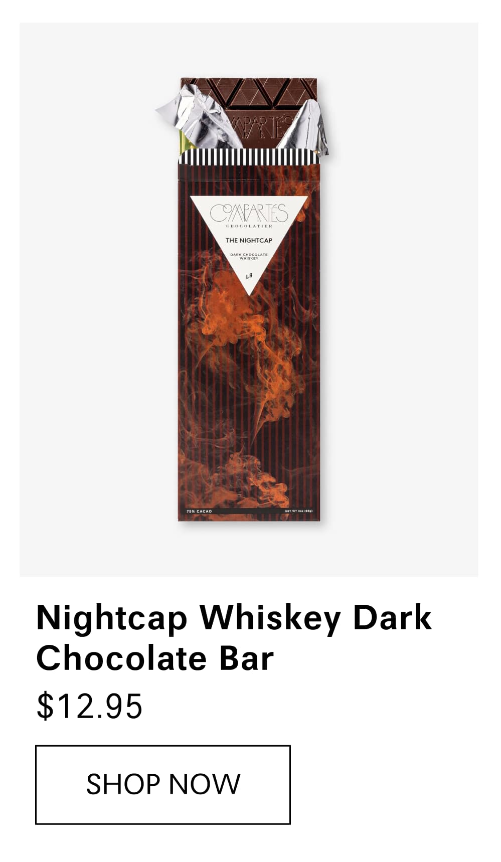 Nightcap Whiskey Dark Chocolate Bar