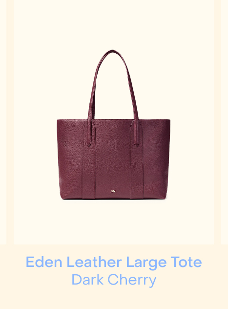 Eden Leather Large Tote Dark Cherry