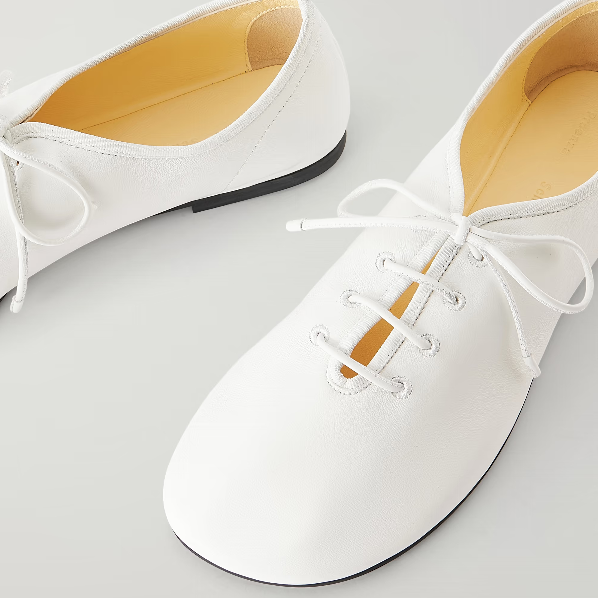white flat shoes