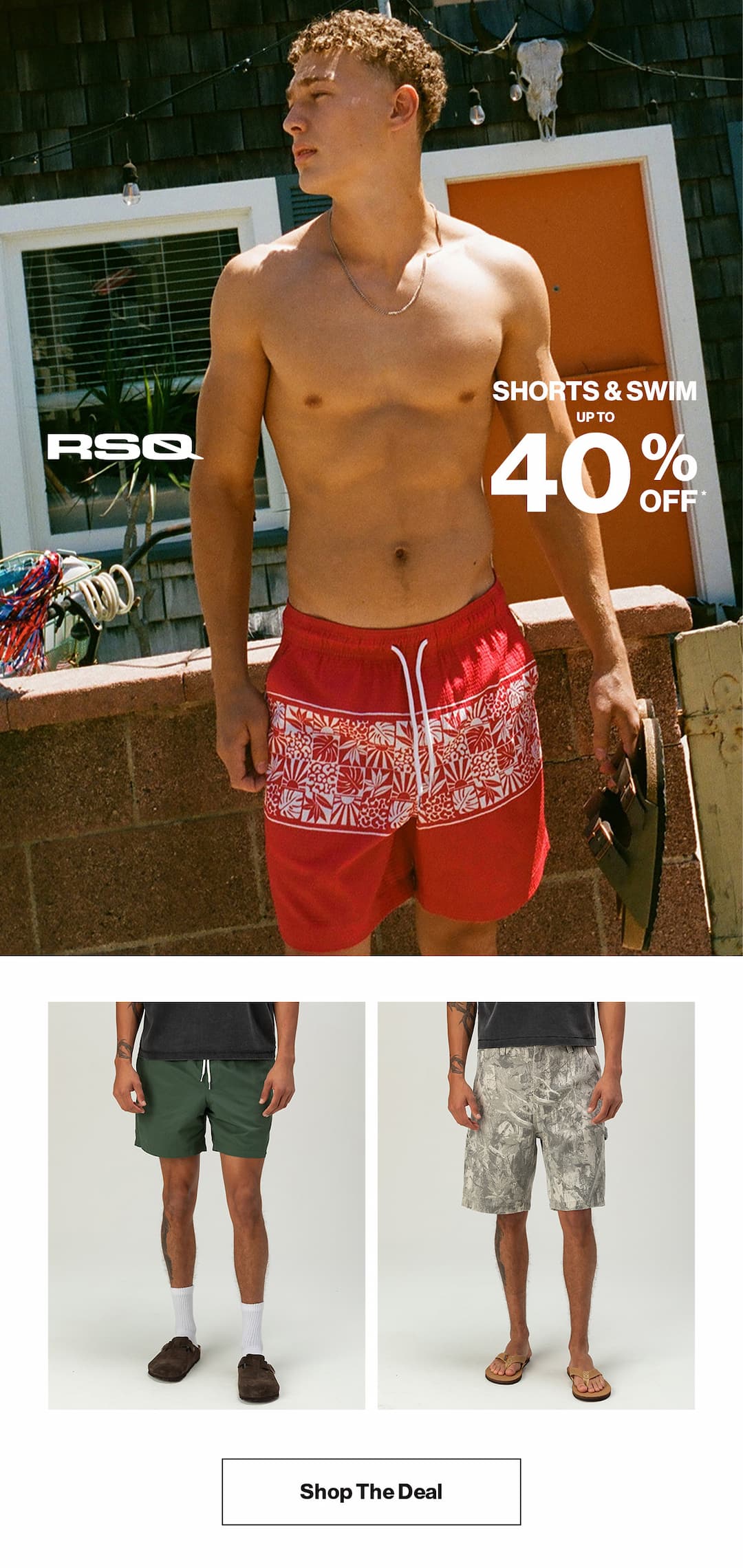 Save Up to 40% Off Shorts & Swim