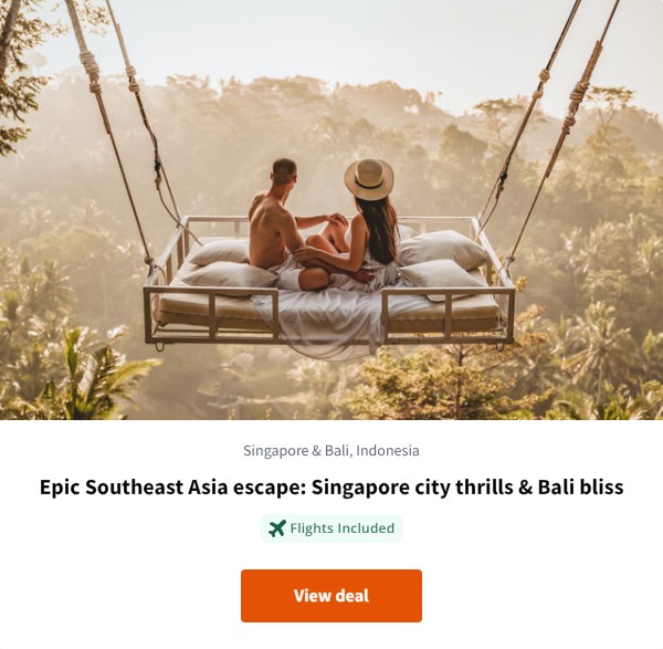 Epic Southeast Asia escape: Singapore city thrills & Bali bliss