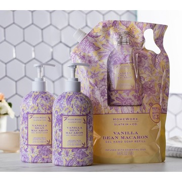 HomeWorx by Slatkin + Co. S/2 Hand Soaps & Refill Bag in Vanilla Bean