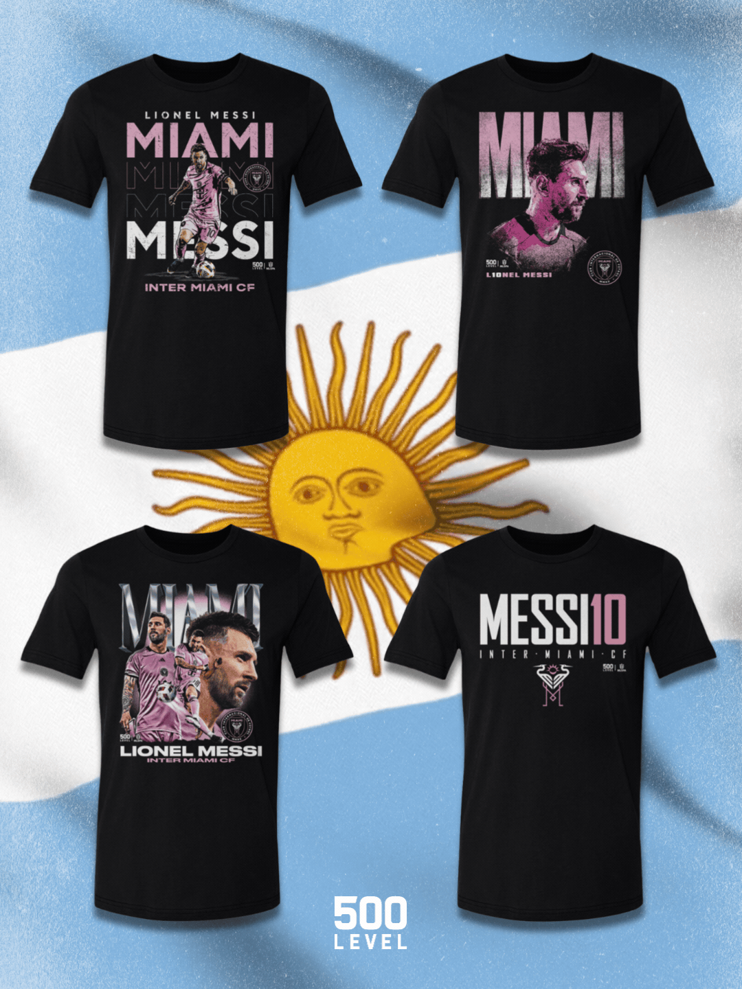 an image of a group of t - shirts with a soccer player on them