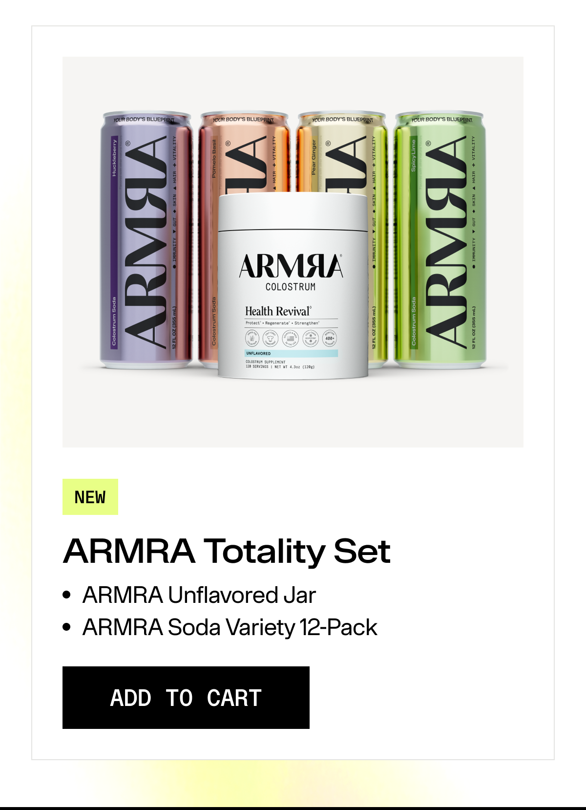 Four sodas. One is yours. Shop ARMRA | When you need to turn it on, what does that look like?