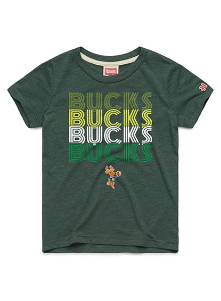 Youth Homage HWC '68 Repeat Retro Milwaukee Bucks T-Shirt