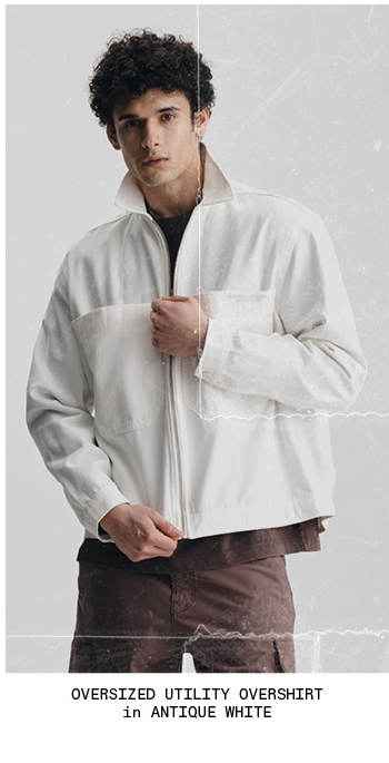 Oversized Utility Overshirt Antique White