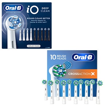 Oral-B Cross Action AND/OR iO Deep Clean Brush Heads