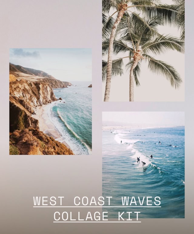 WEST COAST WAVES COLLAGE KIT