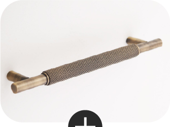 Image of Brayden Knurled Solid Brass Cabinet Pull