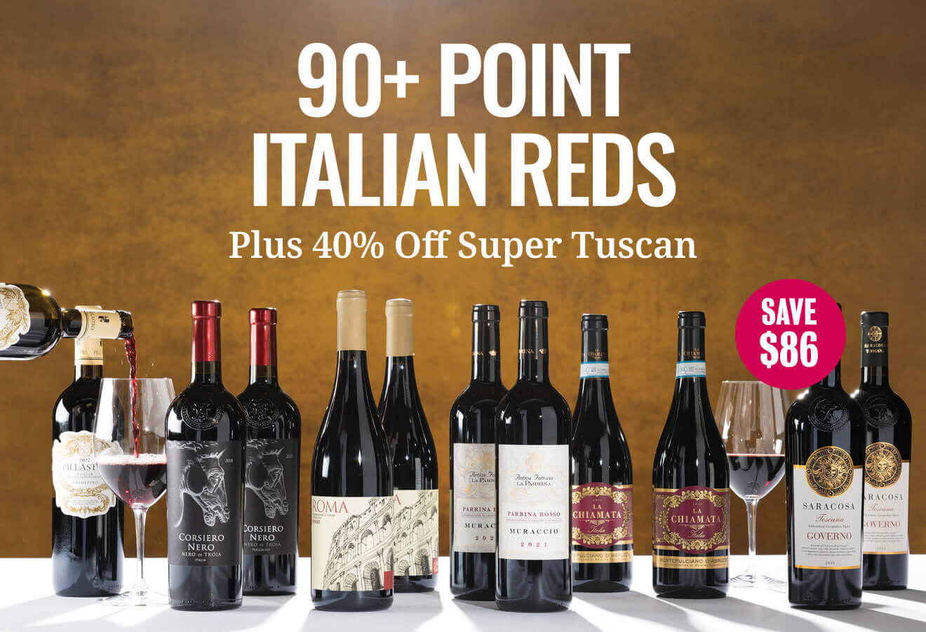 90+ point Italian reds