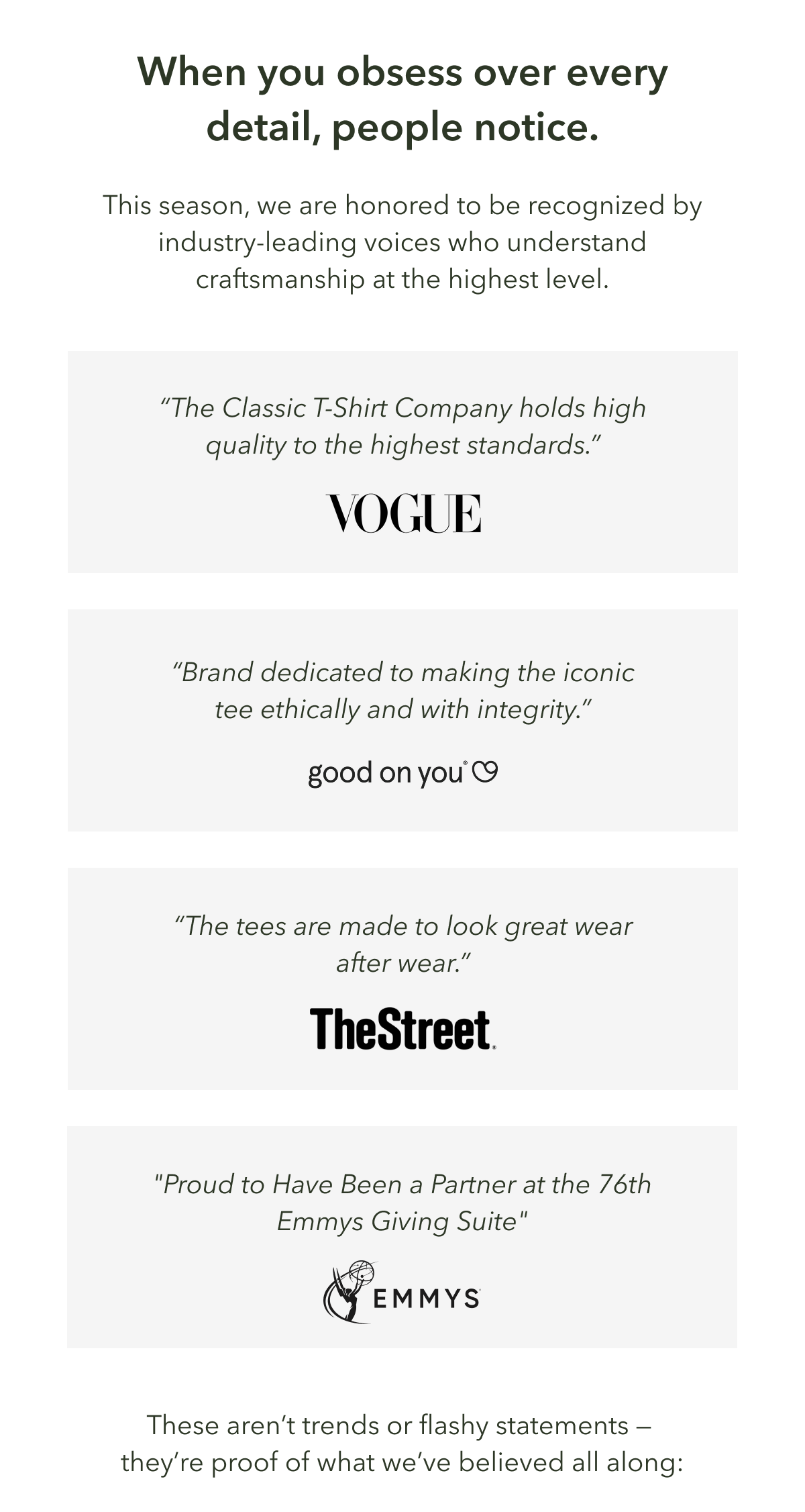 when you obsess over every detail, people notice. 
