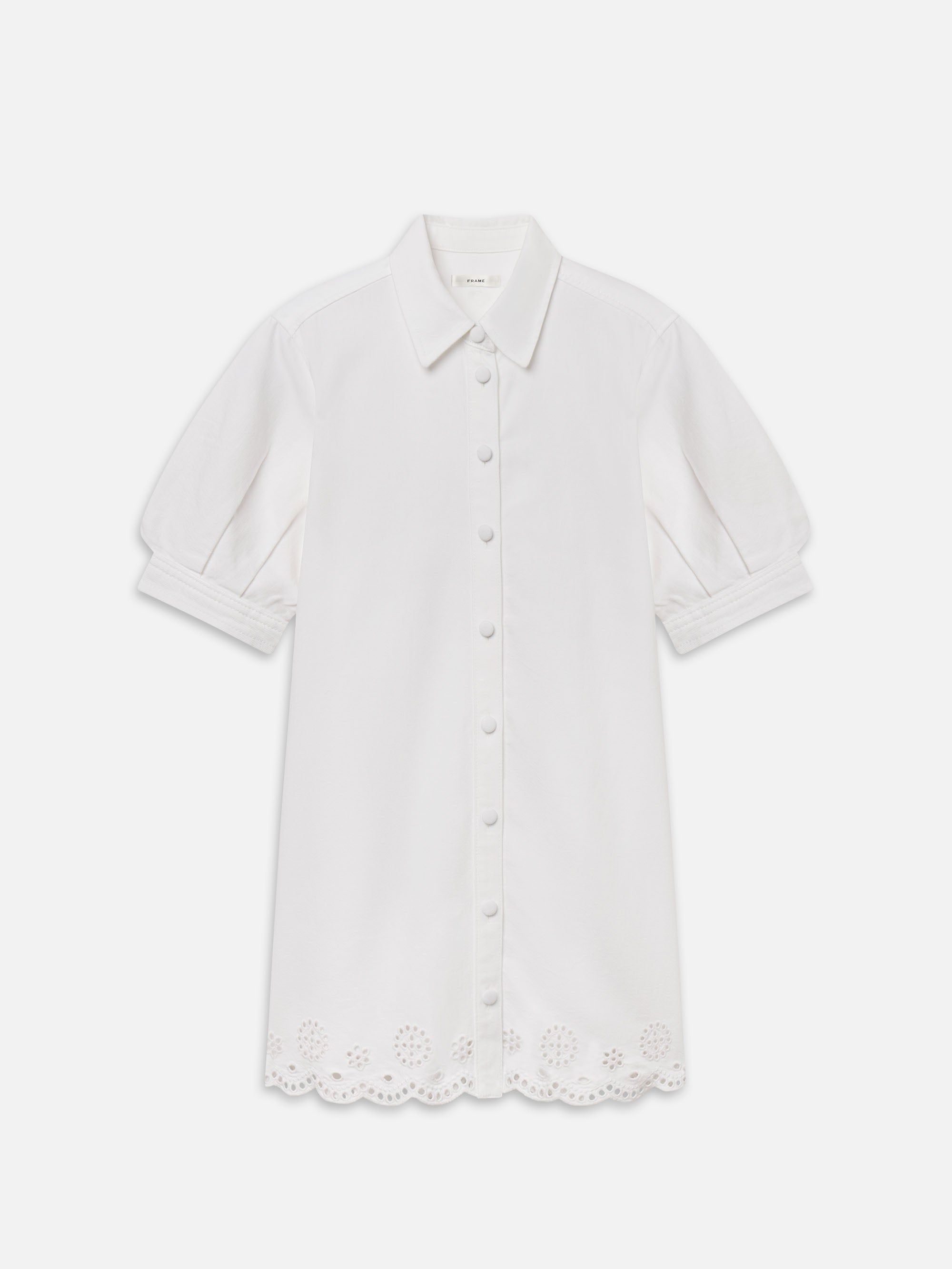 THE EYELET PLAY DRESS IN WHITE
